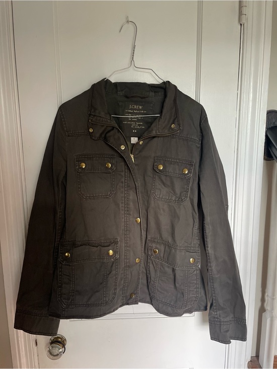 J. Crew Jackets & Blazers - J. Crew Dark Olive Utility Field Jacket with Brass Hardware Sz Medium